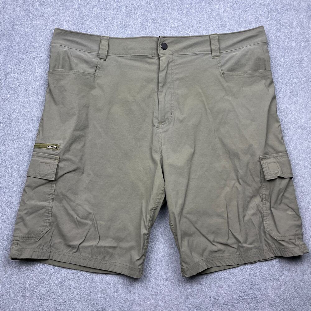orvis tech shorts green cargo flat front‎ 42